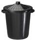 Acheter Poubelle 75 L immeuble noir avec couvercle