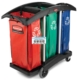 Acheter Sac de recyclage rouge : vert / bleu Rubbermaid 128 litres le lot de 3