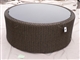 Acheter Table basse resine tressee ronde rotative Cyclade DUO beige