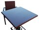 Acheter Table bistrot carree aluminium resine tressee bordeaux Kaiman 80x80
