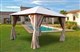Acheter Tonnelle de jardin 3x3 m avec rideaux Atlas coloris Taupe
