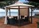 Acheter Tonnelle hexagonale kiosque de jardin diamètre 3,5 m aluminium