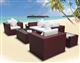 Acheter Salon de jardin resine tressee Kaiman croco bordeaux
