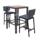 Acheter Mange debout resine tresse brun brossé plateau teck 71 x 71