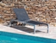 Acheter Bain de soleil aluminium design textilene chaise longue aluminium pro