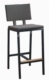 Acheter Tabouret resine tressee aluminium pour mange debout