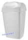 Acheter Poubelle clapet 15 litres blanc plastique