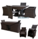 Acheter Ensemble MUANA Lams en résine tressée table et fauteuil SOLDE