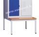 Acheter Socle banc assise en bois pour vestiaire industrie sale 2 colonnes