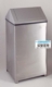 Acheter Poubelle acier trappe anti feu acier inoxydable 110 litres