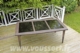 Acheter Table 200 x 100 cm en résine tresse aluminium et verre Lams