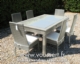 Acheter Table de jardin en résine tressée beige Monte Allegre