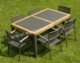 Acheter Table de jardin aluminium teck 6 personnes Lams