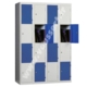Acheter Vestiaire multicases 4 cases superposees 4 colonnes Larg 300mm