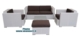 Acheter Salon de jardin en resine tréssée Outdoor blanc coussins chocolat