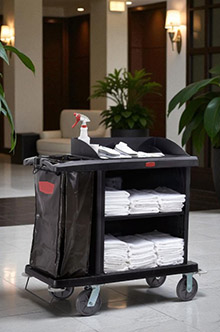 Chariot étage hôtel et linge de chambre