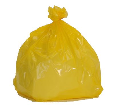 Sac poubelle 110 litres tri sélectif jaune - carton de 200