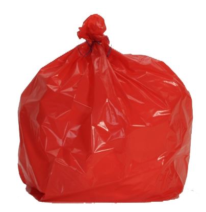 Sac poubelle plastique 50 L 30 microns rouge