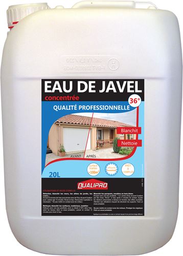 Eau de javel concentrée 36° : Murs, terrasses, allées de jardin