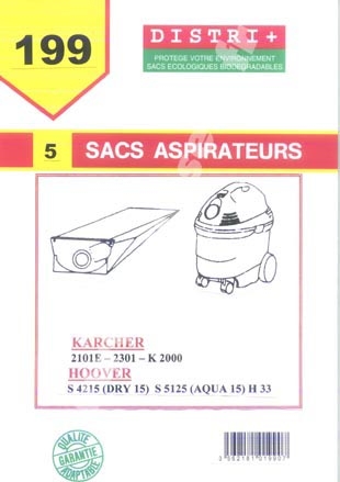 Sac aspirateur Karcher K2101 2101TE 2111 2301 4000+ 4000TE