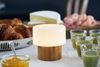 Bougeoir led Sister bambou naturel