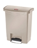 Poubelle Slim Jim Rubbermaid 30 L beige