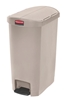 Poubelle Slim Jim Rubbermaid 50 L beige étroit