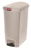Poubelle Slim Jim Rubbermaid 68 L beige étroit