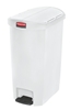 Poubelle Slim Jim Rubbermaid 50 L blanc étroit