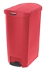 Poubelle Slim Jim Rubbermaid 68 L rouge étroit