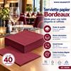 190096 - Serviette papier ouate 38X38 bordeaux paquet de 40