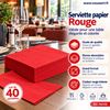 190108 - Serviette papier ouate 38X38 rouge paquet de 40