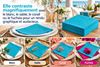 190110 - Serviette papier ouate 38X38 turquoise paquet de 40