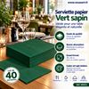 190112 - Serviette papier ouate 38X38 vert sapin paquet de 40