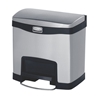 Poubelle Slim Jim Rubbermaid 15 L gris et noir