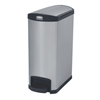 Poubelle Slim Jim Rubbermaid 50 L gris et noir etroit
