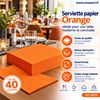 191634 - Serviette papier ouate orange 38x38 paquet de 40
