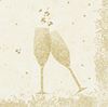 Serviette Dunisoft fete creme 40x40