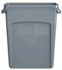 Collecteur Rubbermaid Slim Jim gris 60 litres