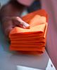 Serviette Dunisoft 40x40 sun orange colis de 360