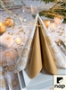 Nappe Noel rouleau cristaux or 1,20x25m