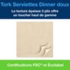 477583 - Serviette papier Tork ivoire 39x39 3 plis colis de 1200
