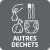 Sticker tri sélectif gris pour autres déchets 132x132 mm