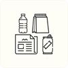 Sticker tri sélectif blanc pour emballages 132x132 mm