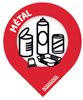 Tri selectif lot de 10 étiquettes déchets métal