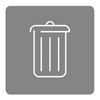 Aimant tri sélectif gris pour autres déchets 90x90 mm