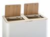 Poubelle tri sélectif Venus signature blanc mat 2x40L