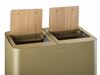 Poubelle tri sélectif Venus signature gris olive 2x40L