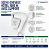 506205 - Sèche cheveux hôtel support 1200 watts