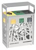 51448 - Poubelle de tri sélectif calibrée Cybel Extrême 3x60L inox qualité marine